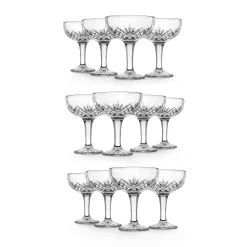 Martini & Coupes|Dublin Glassware|Godinger Dublin Crystal Champagne Coupe, Set of 12