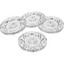 Coasters|Dublin Glassware|Godinger Dublin Crystal Coaster Set