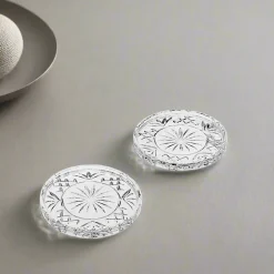 Coasters|Dublin Glassware|Godinger Dublin Crystal Coaster Set