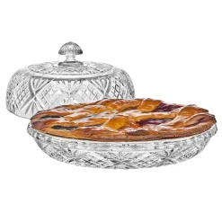 Dublin Kitchen|Godinger Dublin Crystal Covered Pie Dome