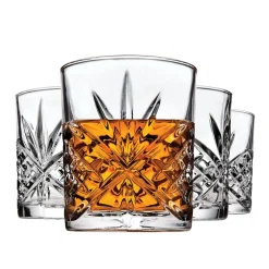 Dof & Highball|Dublin Glassware|Godinger Dublin Crystal Double Old Fashion, Set of 4