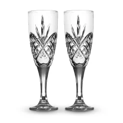 Wine & Champagne|Dublin Glassware|Godinger Dublin Crystal Flute Set of Two