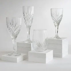 Wine & Champagne|Dublin Glassware|Godinger Dublin Crystal Flute Set of Two