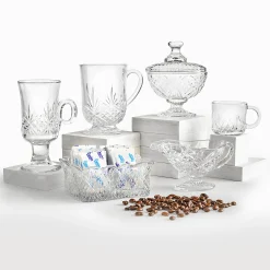 Mugs & Teacups|Dublin Dining|Godinger Dublin Crystal Footed Coffee Mug, Set of 4