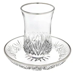 Kiddish Cups|Godinger Dublin Crystal Platinum Rim Kiddush Set