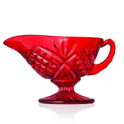Specialty Serving|Godinger Dublin Crystal Red Gravy Boat