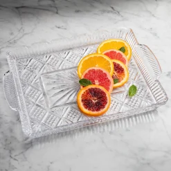 Serving Trays|Dublin Kitchen|Godinger Dublin Crystal Scalloped Serving Tray