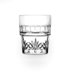 Dof & Highball|Dublin Glassware|Godinger Dublin Crystal Stackable Double Old Fashion Glass, Set of 4