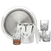 Barware Tools|Dublin Glassware|Godinger Dublin Crystal Stainless Steel 7 Piece Bar Set