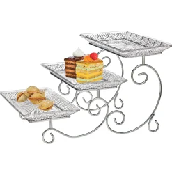 Specialty Serving|Dublin Kitchen|Godinger Dublin Crystal Three Tier Serving Stand