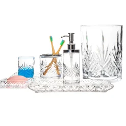 Bathroom Accessories|Dublin Décor|Godinger Dublin Crystal Tooth Brush Holder