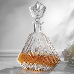 Decanter & Decanter Sets|Dublin Glassware|Godinger Dublin Crystal Triangle Decanter