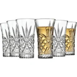 Shot Glasses|Dublin Glassware|Godinger Dublin Crystal Vodka Shooters, Set of 6