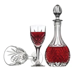 Decanter & Decanter Sets|Wine & Champagne|Godinger Dublin Crystal Wine Decanter 5 Piece Set