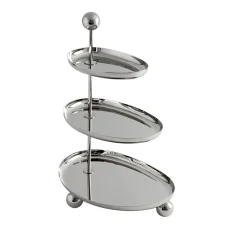 Specialty Serving|Godinger Ellipse 3 Tiered Serving Stand