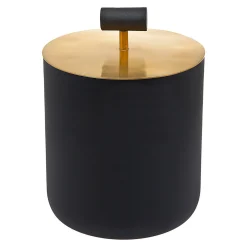 Ice Buckets|Barware Tools|Godinger Encalmo Textured Black & Gold Ice Bucket