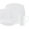 Everyday Dinnerware|Godinger Encarta Porcelain 16 Piece Dinnerware Set, Service for 4