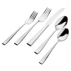 Flatware Sets|Godinger Flagstaff Mirrored 18/0 Stainless Steel 20 Piece Flatware Set, Service For 4
