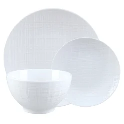 Fine Dinnerware|Godinger Freemont Porcelain 12 Piece Dinnerware Set, Service for 4