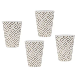 Outdoor Dinnerware|Godinger Geometric Melamine Tumbler, Set of 4