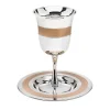 Kiddish Cups|Godinger Gold Stripe Kiddush Set
