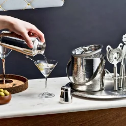 Barware Sets|Godinger Hammered 9 Piece Bar Tool Set