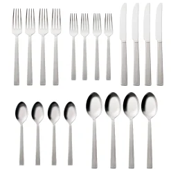 Flatware Sets|Godinger Harrington 18/10 Stainless Steel 20 Piece Flatware Set, Service For 4