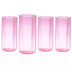 Dof & Highball|Godinger Helix Pink Highball, Set of 4
