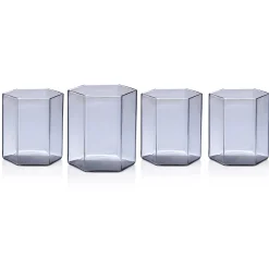 Dof & Highball|Godinger Helix Smoke Double Old Fashion Glass, Set of 4