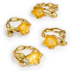 Napkin Rings|Godinger Hellebore Napkin Ring Set