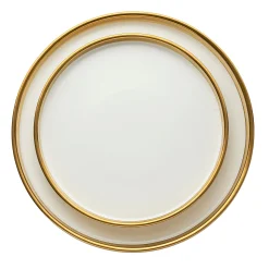 Fine Dinnerware|Godinger Hillcrest 12 Piece Gold Rim Dinnerware Set, Service For 4
