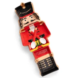 Serving Trays|Godinger Holiday Nutcracker Appetizer Server