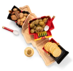 Serving Trays|Godinger Holiday Nutcracker Appetizer Server