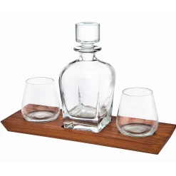 Decanter & Decanter Sets|Godinger Hudson 4 Piece Whiskey Decanter Set