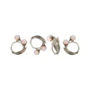 Napkin Rings|Godinger Hyaline Pink Napkin Ring Set