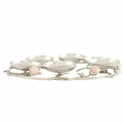 Seder Plates|Godinger Hyaline Pink Seder Plate