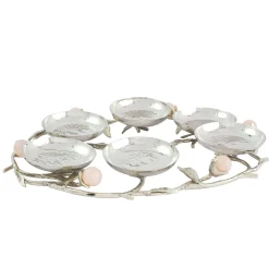 Seder Plates|Godinger Hyaline Pink Seder Plate