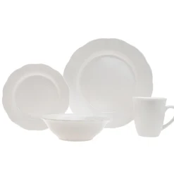 Fine Dinnerware|Godinger Inglenook Porcelain 16 Piece Dinnerware Set, Service for 4