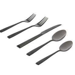Flatware Sets|Godinger Ingot Titanium 18/10 Stainless Steel 20 Piece Flatware Set, Service For 4