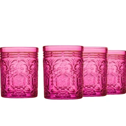 Dof & Highball|Godinger Jax Hot Pink Double Old Fashion, Set of 4