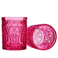 Dof & Highball|Godinger Jax Hot Pink Double Old Fashion, Set of 4