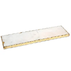 Serving & Cheese Boards|Godinger Lavi Marble Gold Organic Edge Rectangle Board