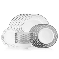 Fine Dinnerware|Godinger Lien New Bone China 16 Piece Dinnerware Set, Service for 4