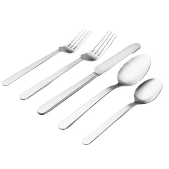 Flatware Sets|Godinger Lola Matte 18/0 Stainless Steel 20 Piece Flatware Set, Service For 4