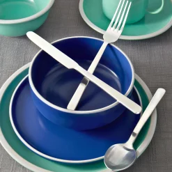 Flatware Sets|Godinger Lola Matte 18/0 Stainless Steel 20 Piece Flatware Set, Service For 4