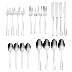 Flatware Sets|Godinger Lola Mirrored 18/0 Stainless Steel 20 Piece Flatware Set, Service For 4