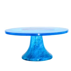 Cake Stands|Specialty Serving|Godinger Lucente Blue Resin Cake Stand