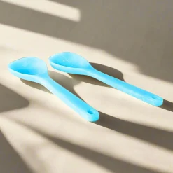 Salad Servers|Godinger Lucente Resin Matte Blue Salad Server Set