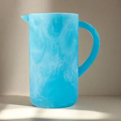 Pitchers|Godinger Lucente Resin Matte Blue Beverage Pitcher