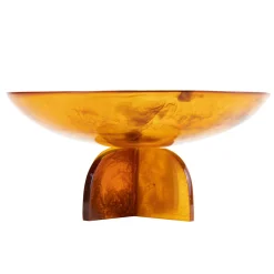 Specialty Serving|Serving Bowls|Godinger Lucente Tortoise Shell Resin Fruit Bowl